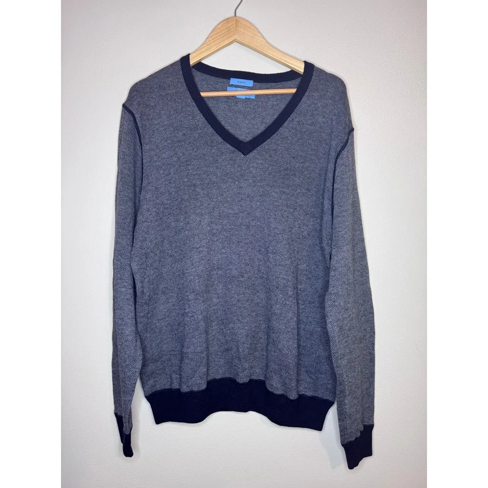 Egara Slim Fit Cotton Cashmere V Neck‎ Sweater XXL